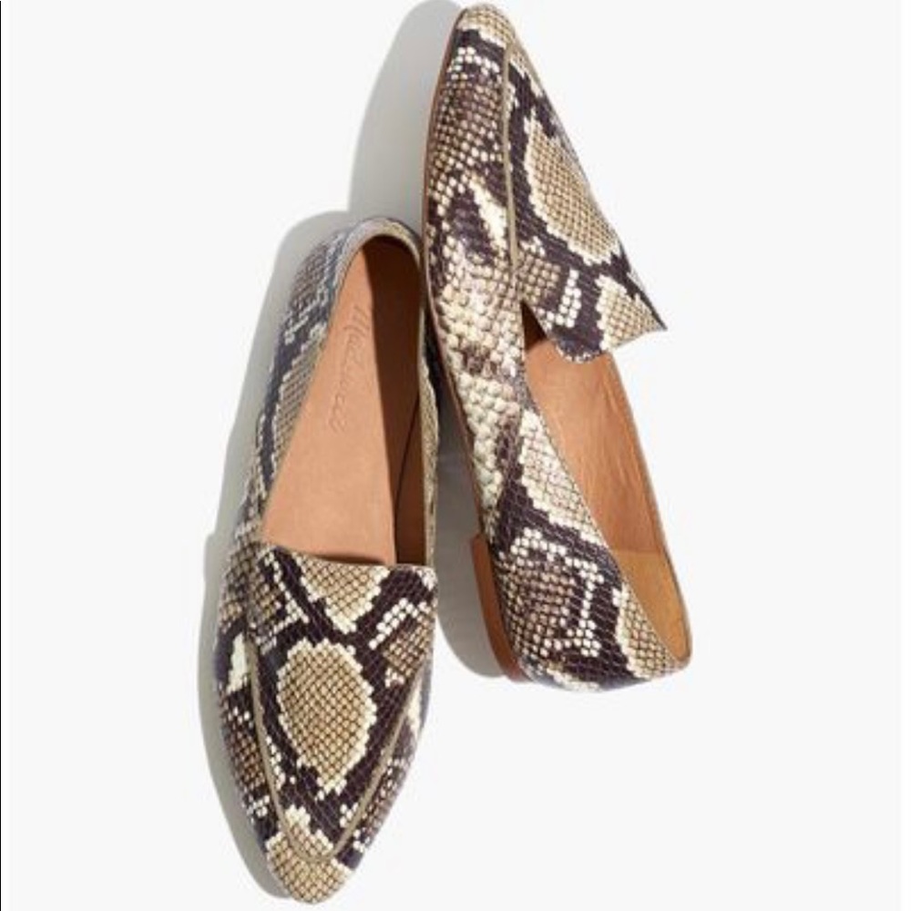 Madewell Frances Snake Print Loafers